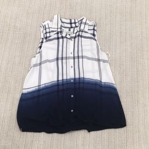 brand new knox rose flowy plaid hombre shirt!